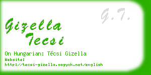 gizella tecsi business card