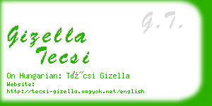 gizella tecsi business card